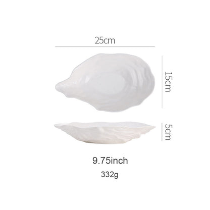 Marina™ Oyster Shell Ceramic Plate | 3CARATS