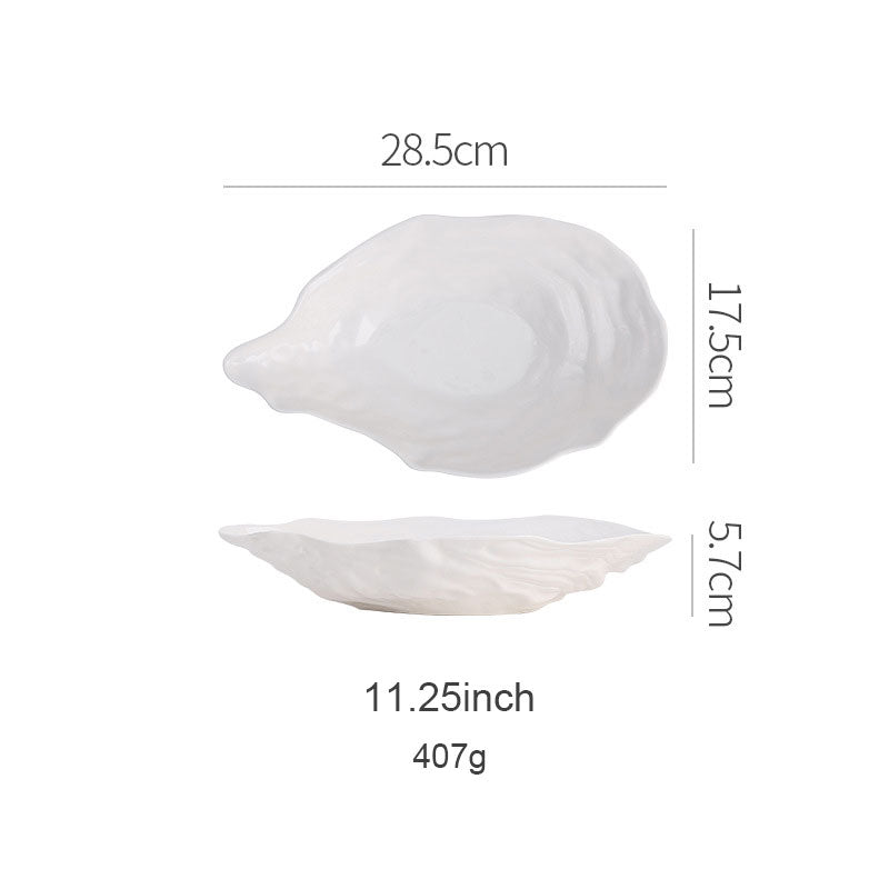 Marina™ Oyster Shell Ceramic Plate | 3CARATS