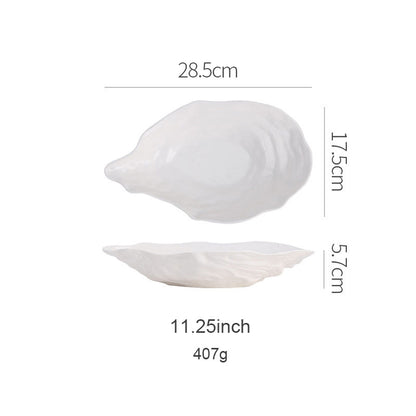 Marina™ Oyster Shell Ceramic Plate | 3CARATS