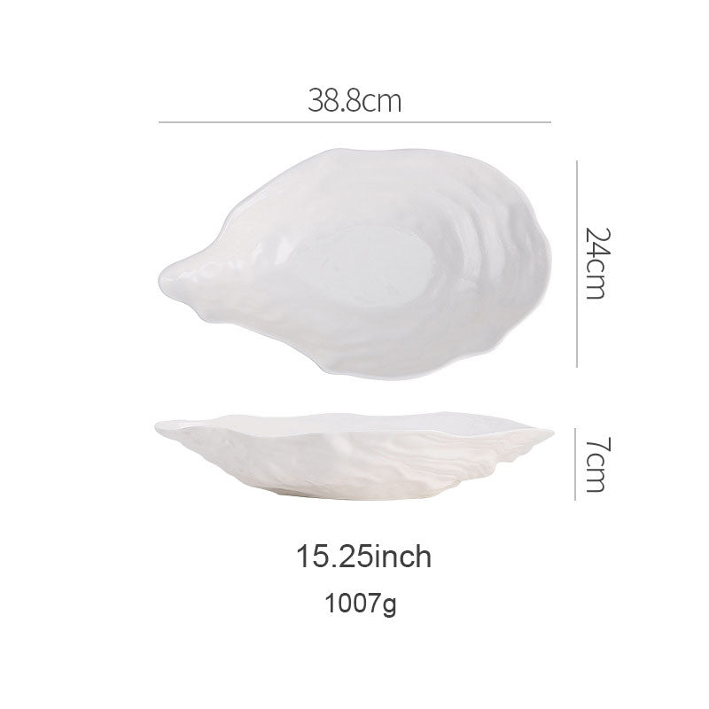 Marina™ Oyster Shell Ceramic Plate | 3CARATS