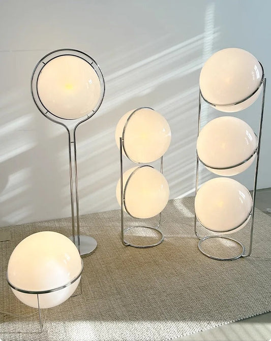 Mid-Century Nordic Chrome Globe Floor Lamp | 3CARATS