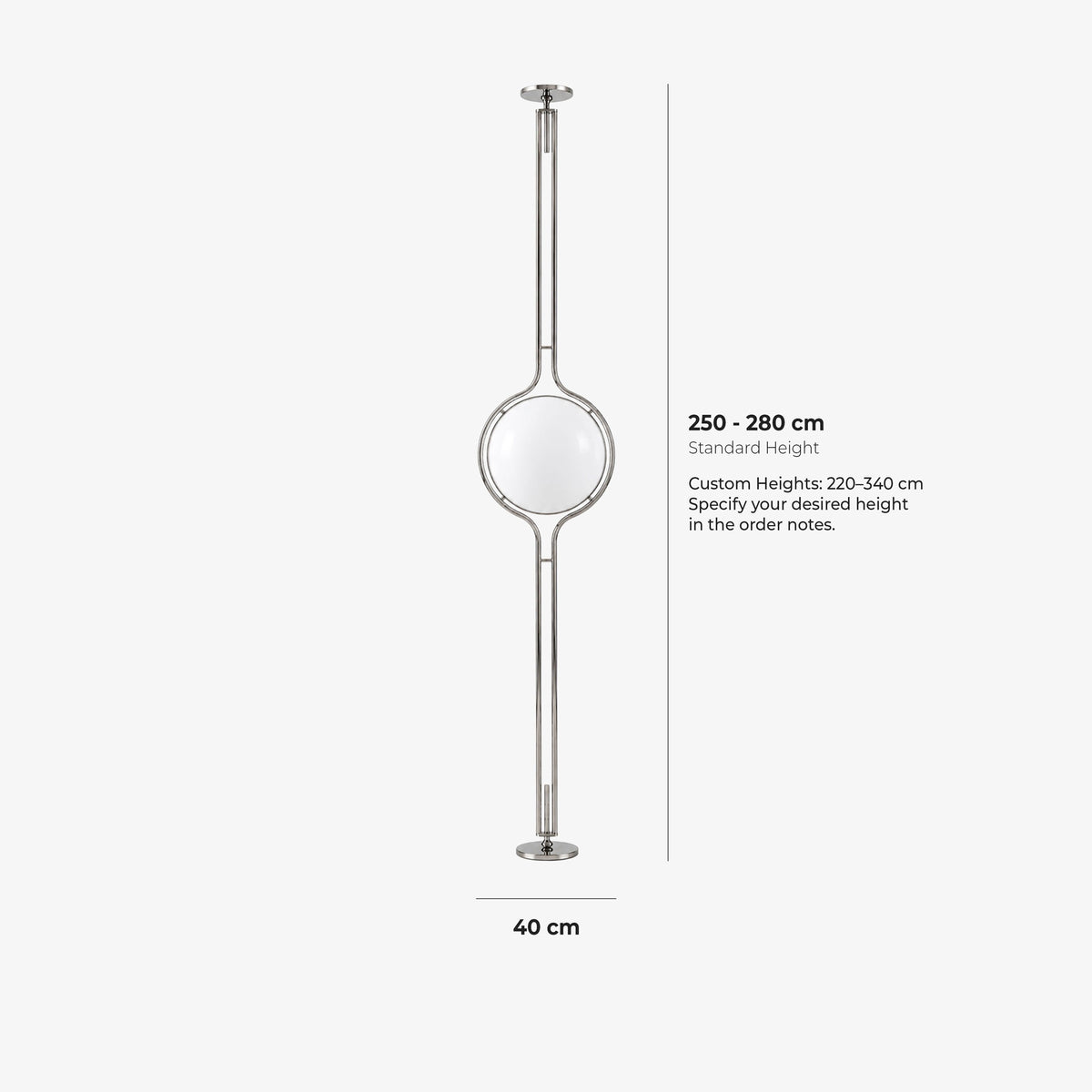Mid-Century Nordic Chrome Globe Floor Lamp | 3CARATS