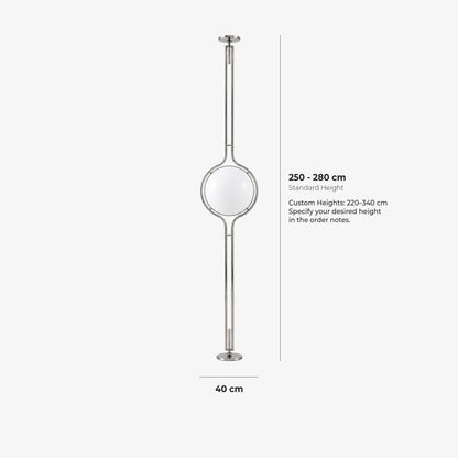 Mid-Century Nordic Chrome Globe Floor Lamp | 3CARATS