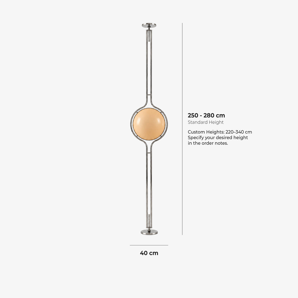 Mid-Century Nordic Chrome Globe Floor Lamp | 3CARATS