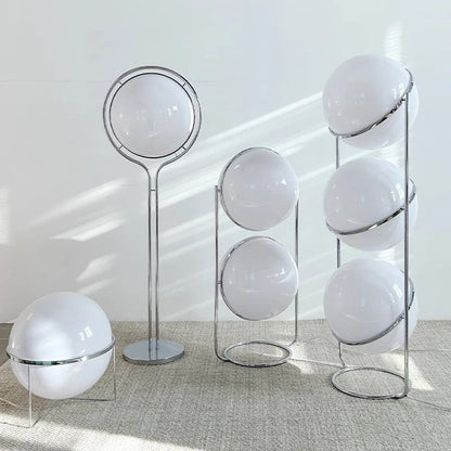 Mid-Century Nordic Chrome Globe Floor Lamp | 3CARATS