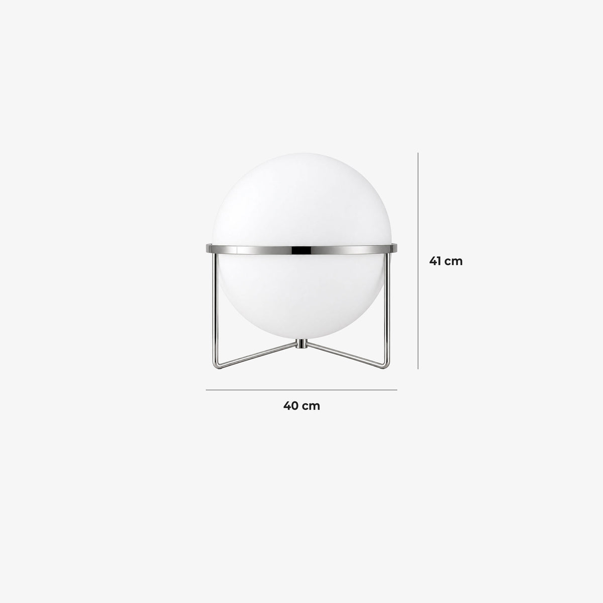 Mid-Century Nordic Chrome Globe Floor Lamp | 3CARATS