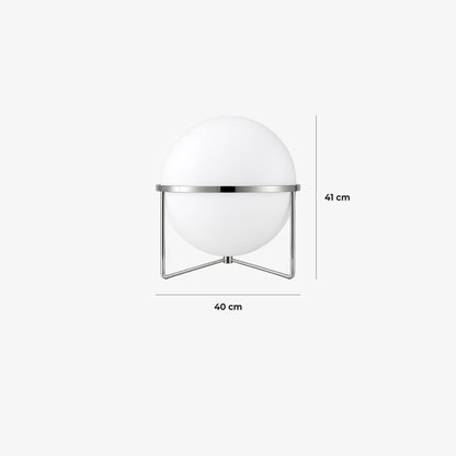 Mid-Century Nordic Chrome Globe Floor Lamp | 3CARATS
