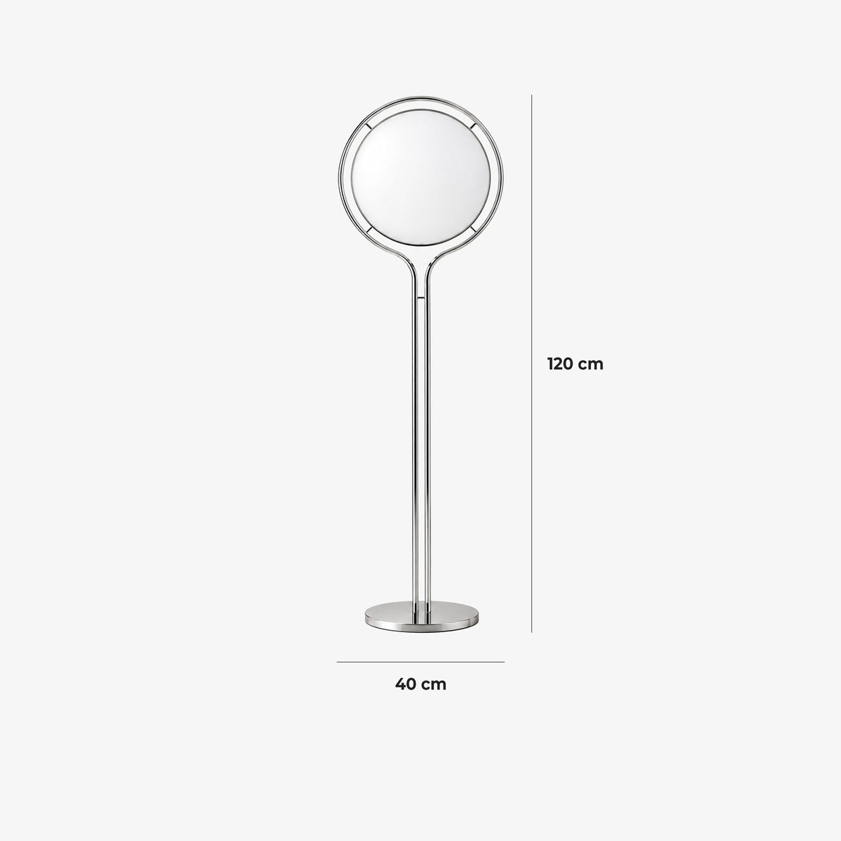 Mid-Century Nordic Chrome Globe Floor Lamp | 3CARATS