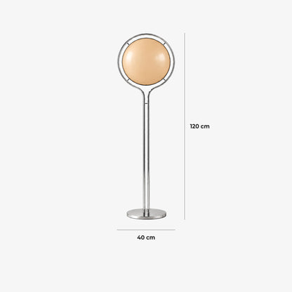 Mid-Century Nordic Chrome Globe Floor Lamp | 3CARATS