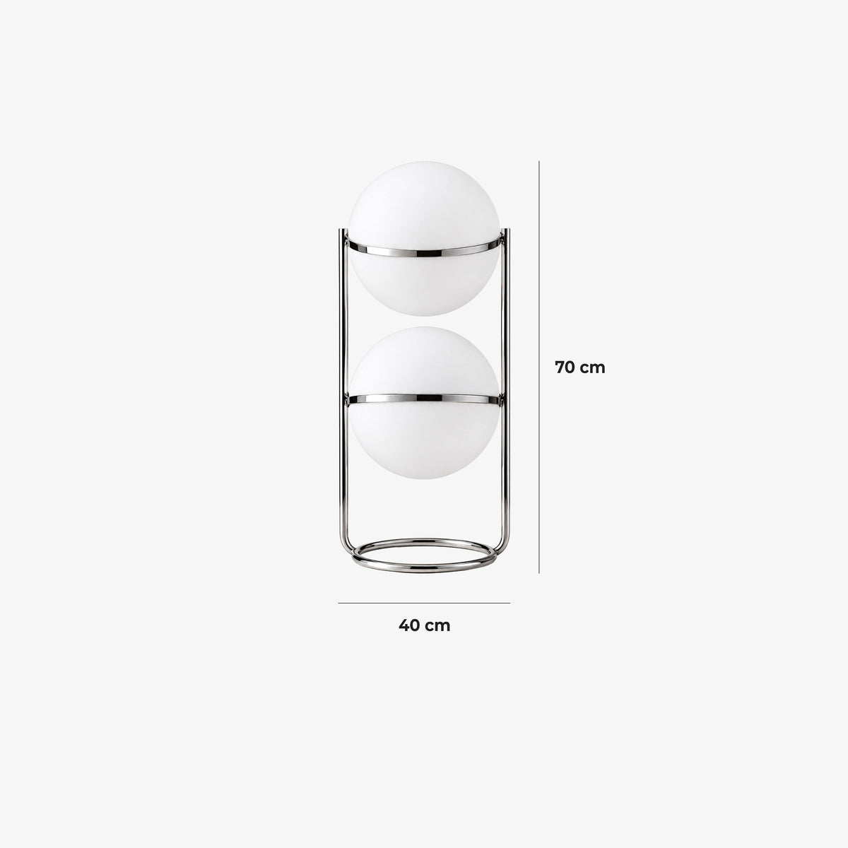 Mid-Century Nordic Chrome Globe Floor Lamp | 3CARATS