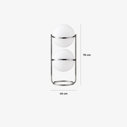 Mid-Century Nordic Chrome Globe Floor Lamp | 3CARATS