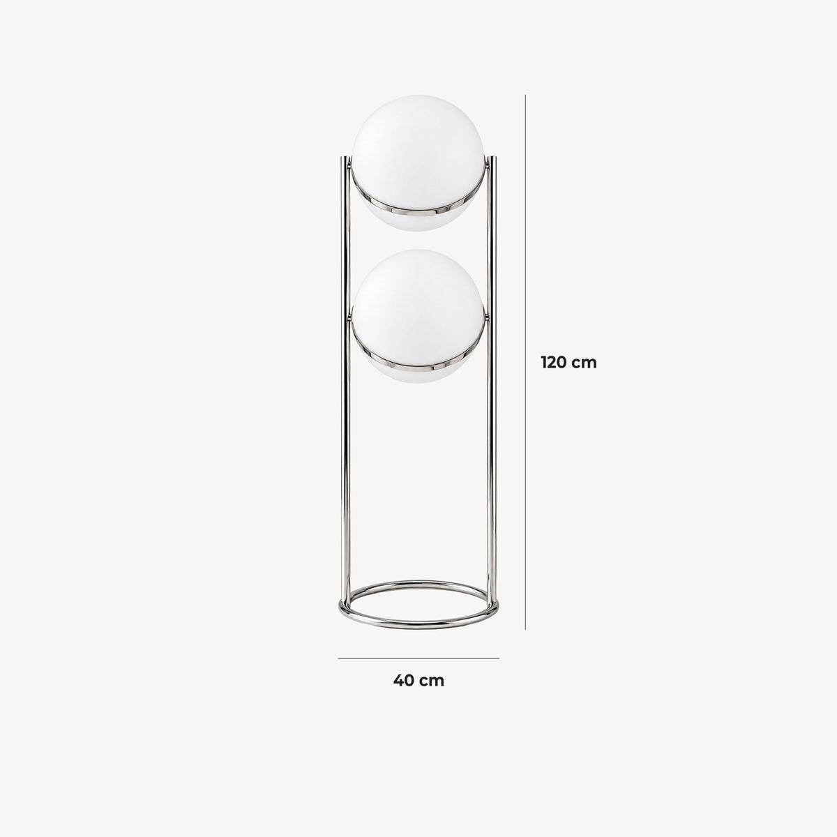 Mid-Century Nordic Chrome Globe Floor Lamp | 3CARATS
