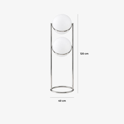 Mid-Century Nordic Chrome Globe Floor Lamp | 3CARATS