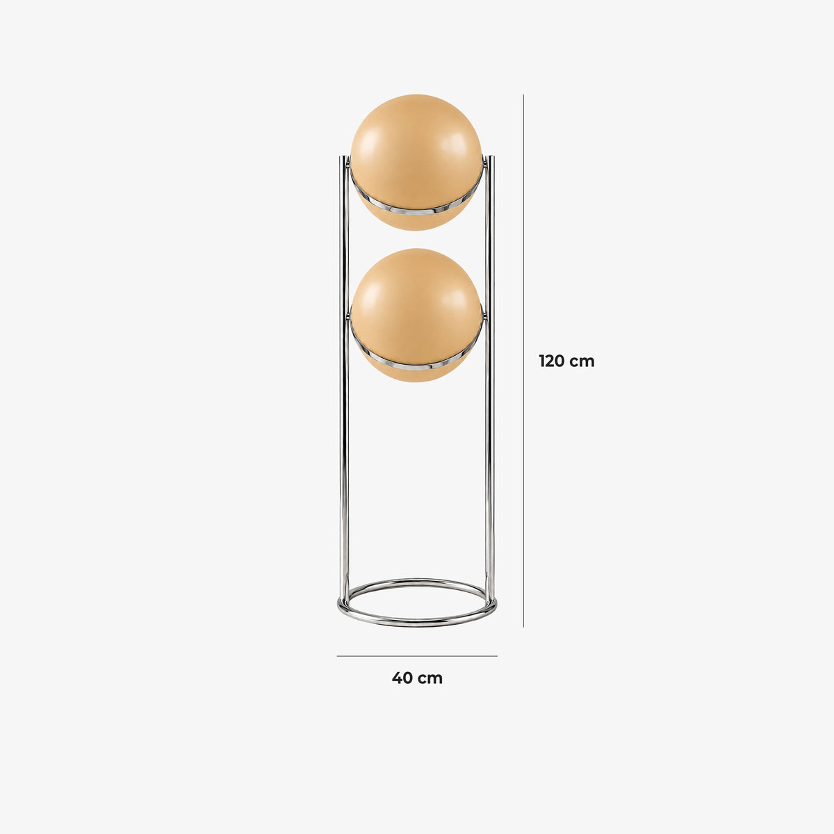 Mid-Century Nordic Chrome Globe Floor Lamp | 3CARATS