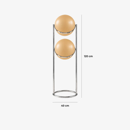Mid-Century Nordic Chrome Globe Floor Lamp | 3CARATS