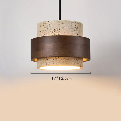Vintage Wabi-Sabi Travertine Pendant Light | 3CARATS