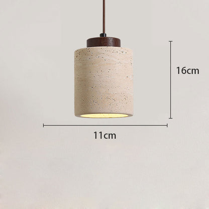 Vintage Wabi-Sabi Travertine Pendant Light | 3CARATS