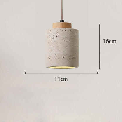 Vintage Wabi-Sabi Travertine Pendant Light | 3CARATS