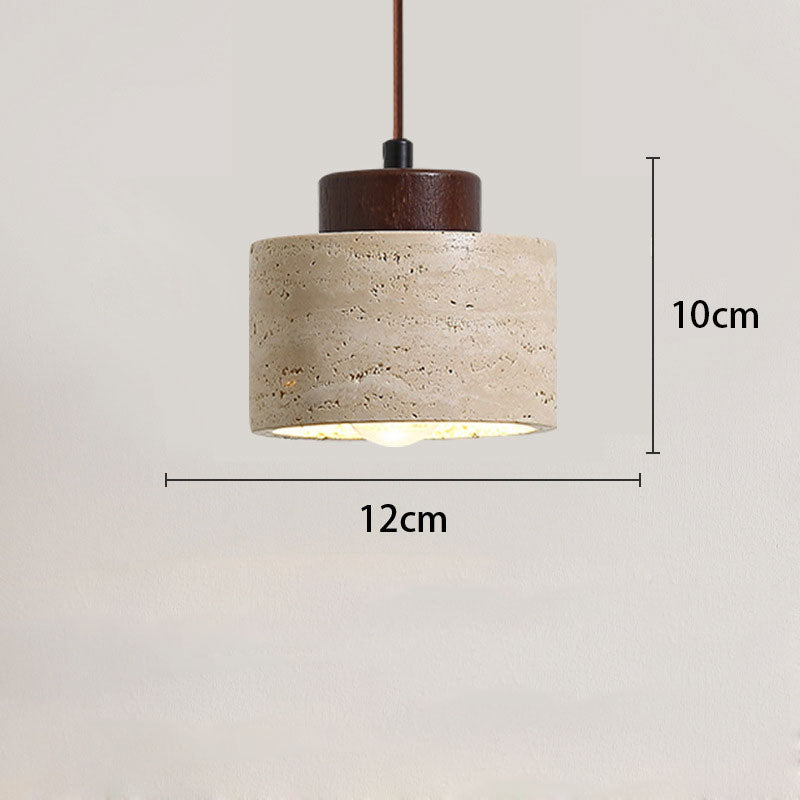 Vintage Wabi-Sabi Travertine Pendant Light | 3CARATS