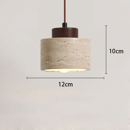 Vintage Wabi-Sabi Travertine Pendant Light | 3CARATS