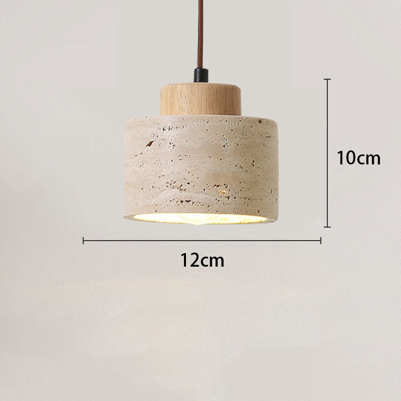 Vintage Wabi-Sabi Travertine Pendant Light | 3CARATS