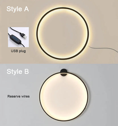 Modern Simple Circle LED Wall Lights | 3CARATS