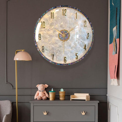 Natural Abalone Shell Alloy Wall Clock | 3CARATS