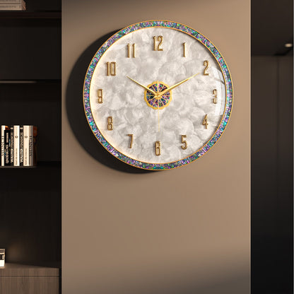 Natural Abalone Shell Alloy Wall Clock | 3CARATS