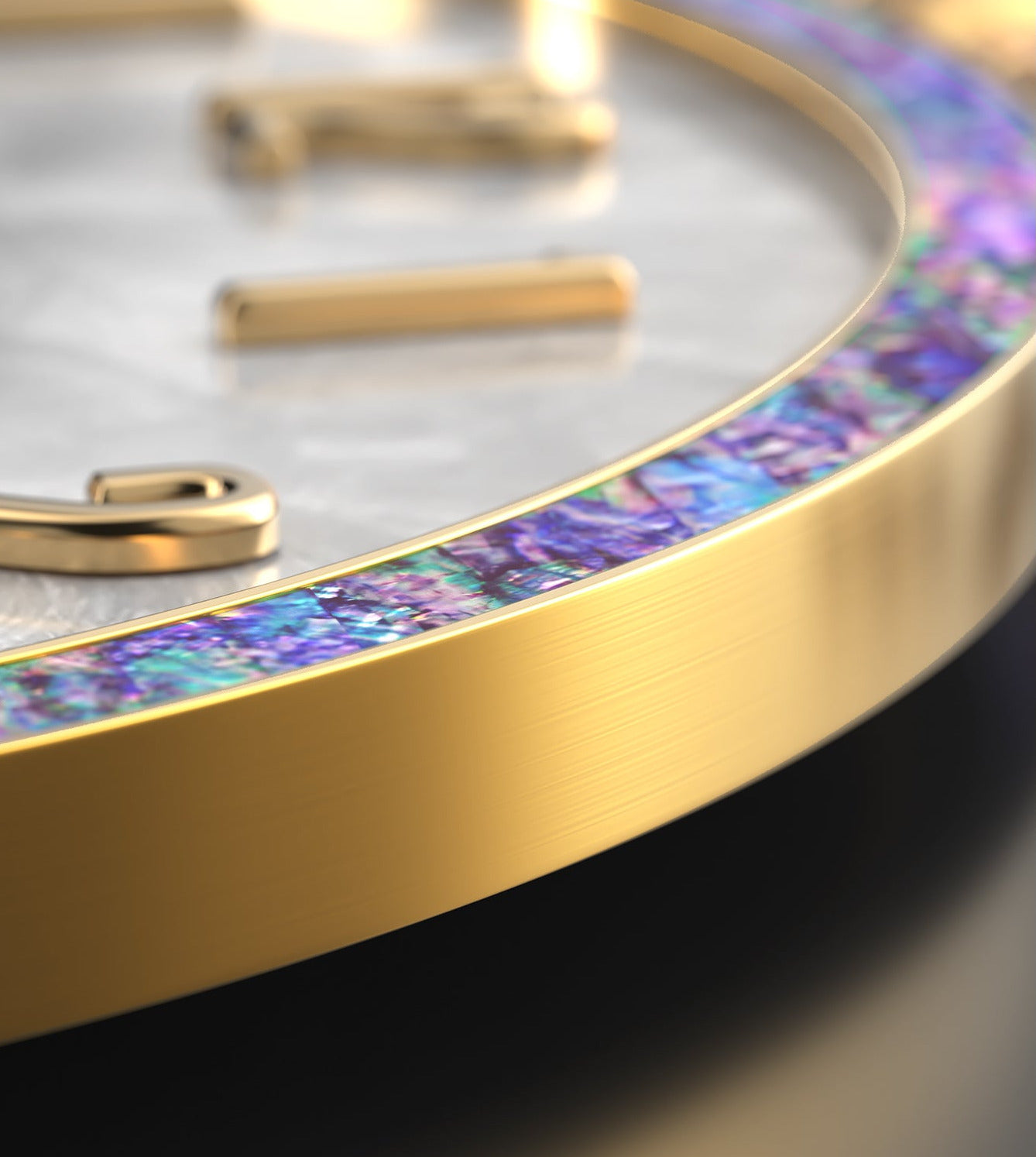 Natural Abalone Shell Alloy Wall Clock | 3CARATS