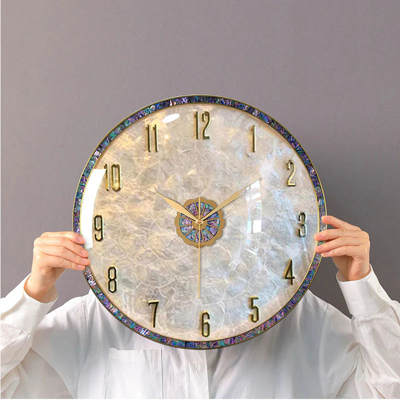 Natural Abalone Shell Alloy Wall Clock | 3CARATS