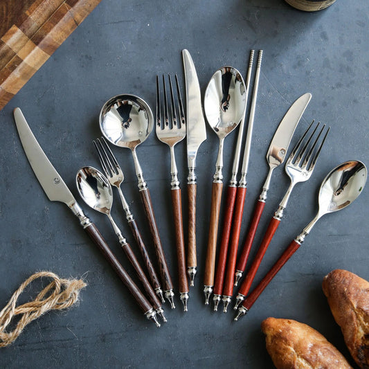 Paris Vintage Huanghua Pear Wood Cutlery Set | 3CARATS