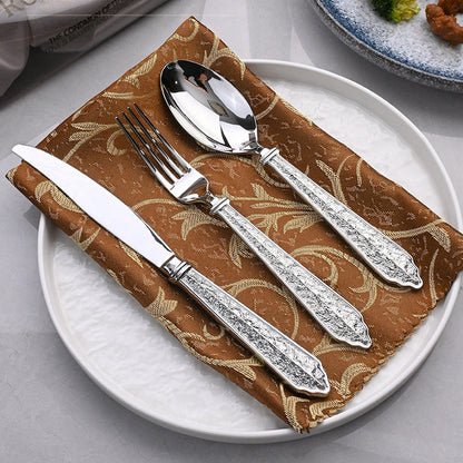 Premium Vintage Stone Texture Flatware Set | 3CARATS