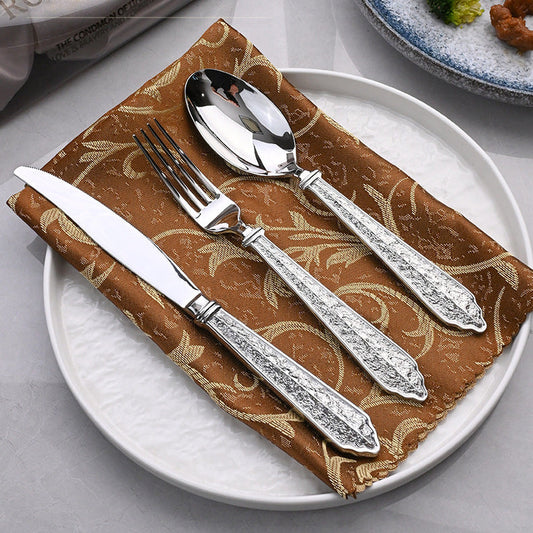Premium Vintage Stone Texture Flatware Set | 3CARATS