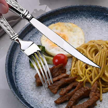 Premium Vintage Stone Texture Flatware Set | 3CARATS