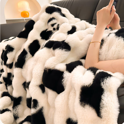 Premium Panda Faux Fur Rabbit Plush Sofa Blanket | 3CARATS