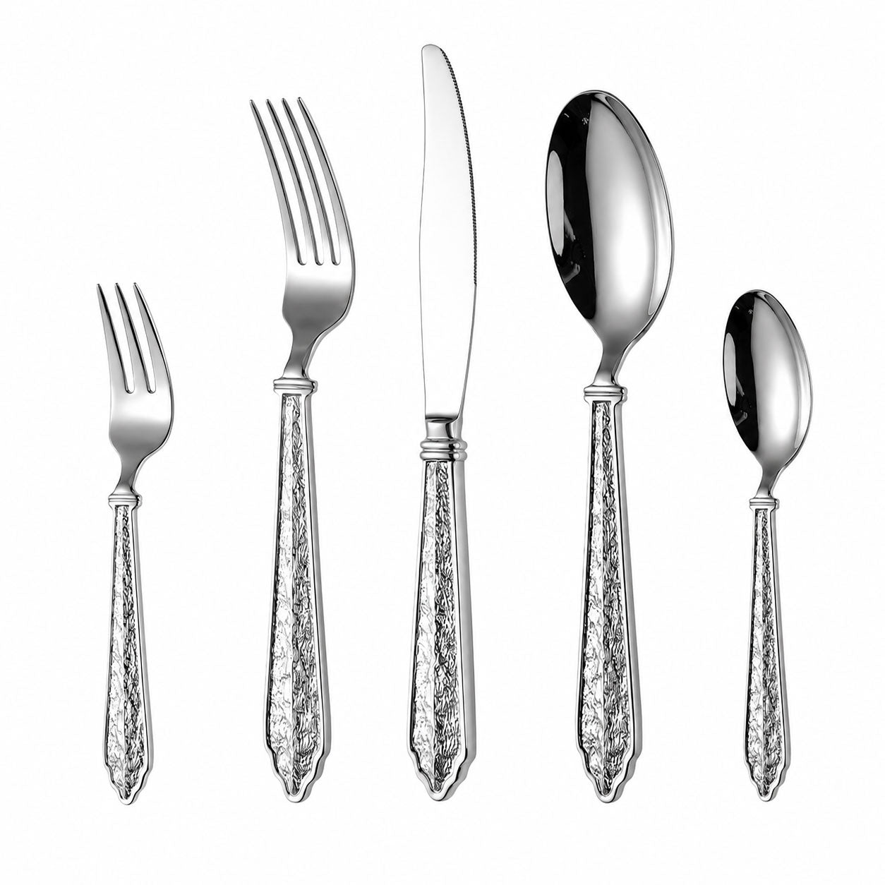 Premium Vintage Stone Texture Flatware Set | 3CARATS