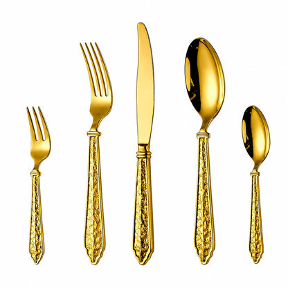 Premium Vintage Stone Texture Flatware Set | 3CARATS