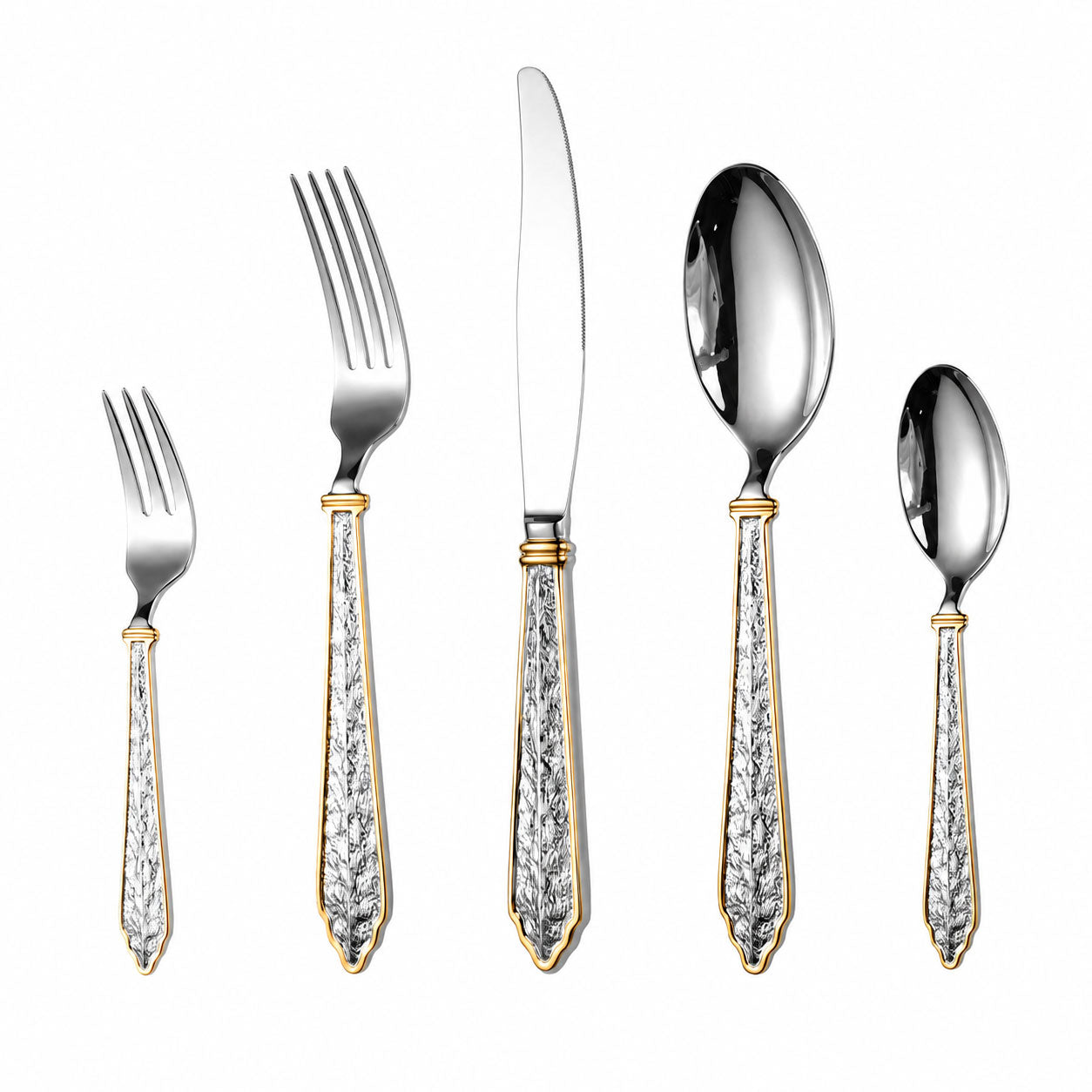 Premium Vintage Stone Texture Flatware Set | 3CARATS