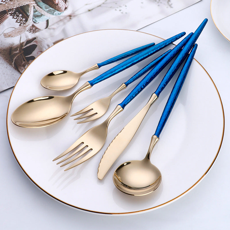 Round-Handled Hammered Cutlery Set | 3CARATS