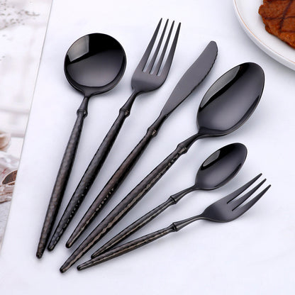Round-Handled Hammered Cutlery Set | 3CARATS