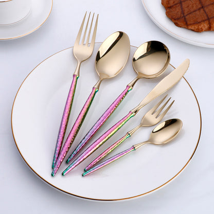Round-Handled Hammered Cutlery Set | 3CARATS