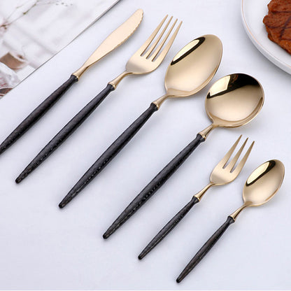 Round-Handled Hammered Cutlery Set | 3CARATS