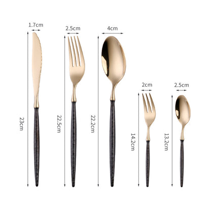 Round-Handled Hammered Cutlery Set | 3CARATS