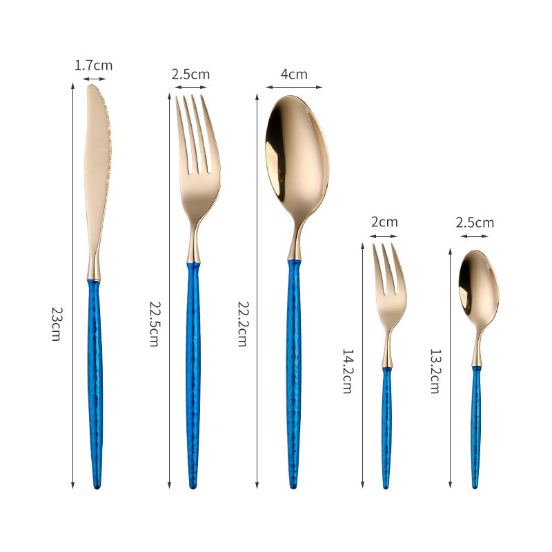 Round-Handled Hammered Cutlery Set | 3CARATS