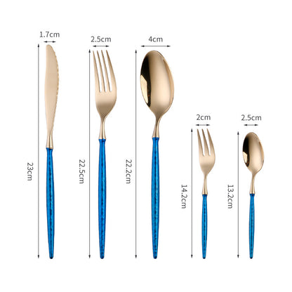 Round-Handled Hammered Cutlery Set | 3CARATS