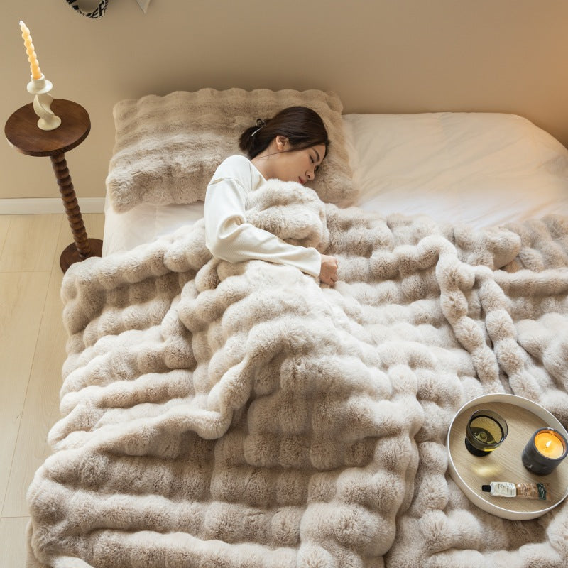 Plush Bed Throw Blanket