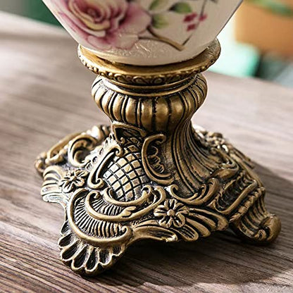 Vintage Ceramic Pedestal Vase with Double Handles | 3CARATS