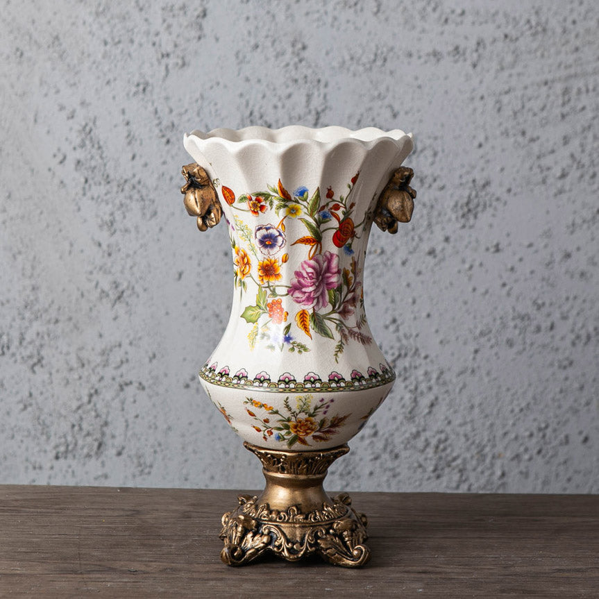 Vintage Crackle Glaze Ceramic Vase | 3CARATS
