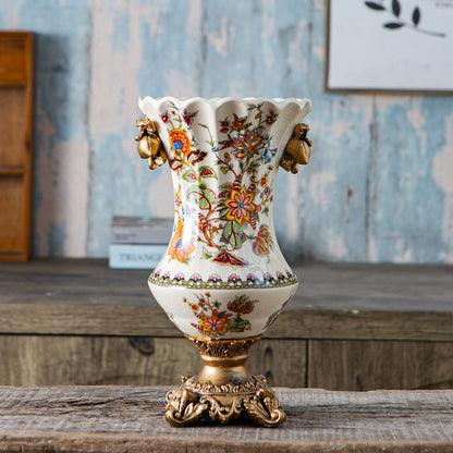 Vintage Crackle Glaze Ceramic Vase | 3CARATS
