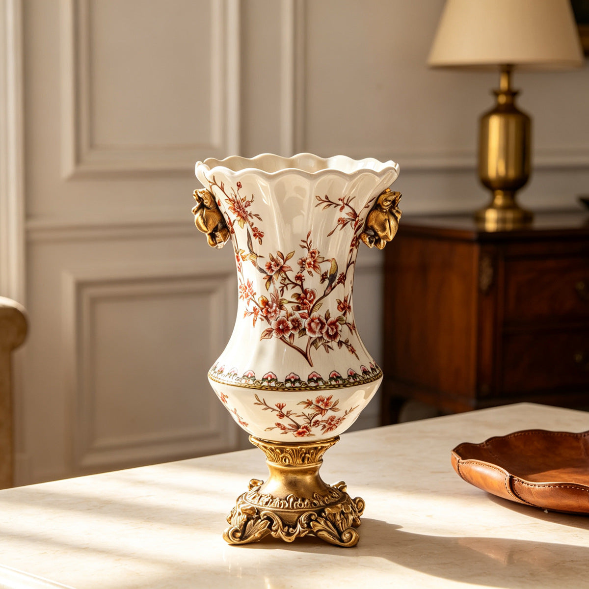 Vintage Crackle Glaze Ceramic Vase | 3CARATS